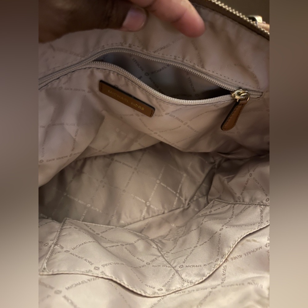 Michael Kors Brown MK Logo Tote - Picture 13 of 16